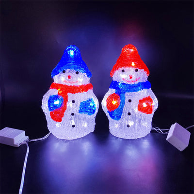 Decoración Navideña de Muñeco de Nieve en Acrílico y Resina Epoxi para Ventanas