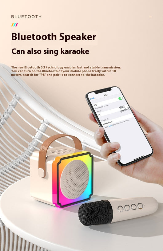 Micrófono Karaoke Doble con Parlante para Interiores y Exteriores - Image 17