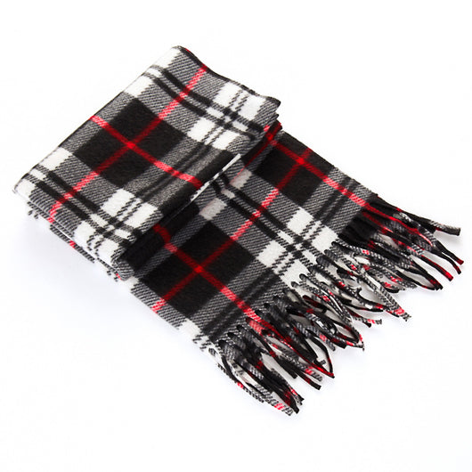 Bufanda Térmica Escocesa Negra y Blanca Talla Grande para Hombre y Mujer - Image 7