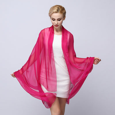 Pañuelo de Seda Elegante Liso para Mujer - Todas las Estaciones