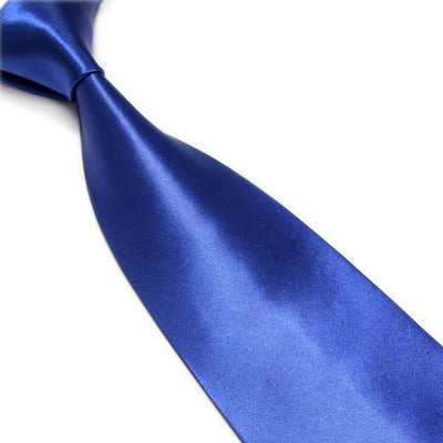 Corbata Ancha de Seda Sintética Color Sólido para Bodas y Eventos - Image 41