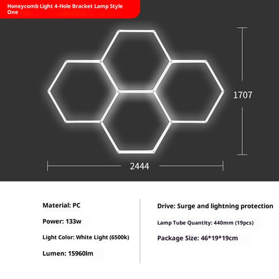 Luz LED Hexagonal para Garaje - Diseño Panal - Image 16