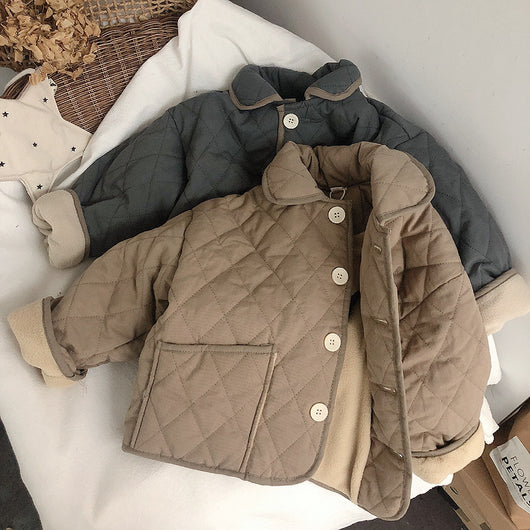 Abrigo de Niña en Cashmere y Algodón Acolchado con Solapa - Image 15