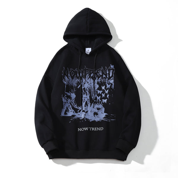 Sudadera Deportiva con Capucha Estampado Urbano Dark