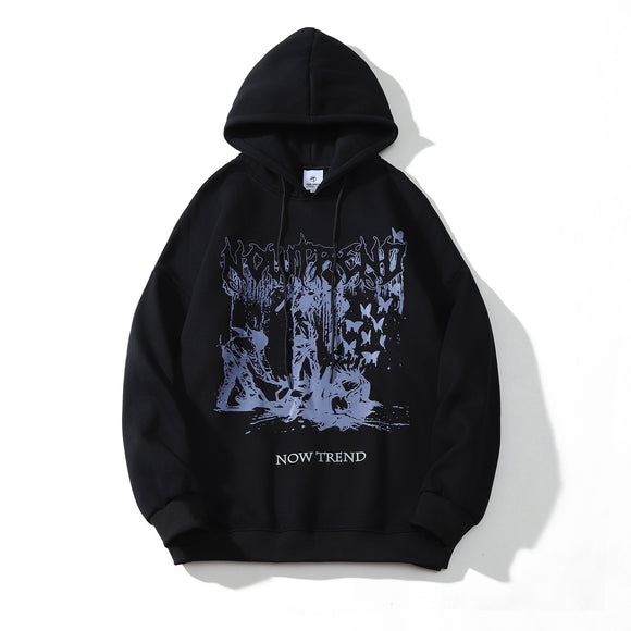 Sudadera Deportiva con Capucha Estampado Urbano Dark