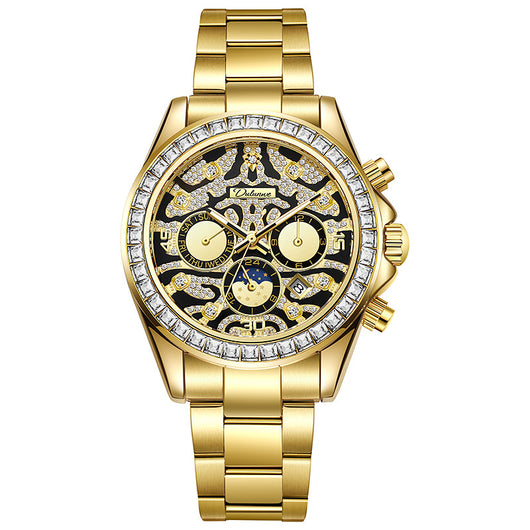 Reloj Mecánico Automático Hombre con Calendario Sol Luna Estrella Resistente al Agua - Image 5