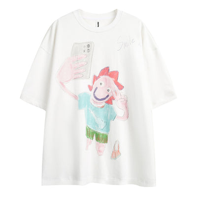 Playera Estampada con Diseño Graffiti Cartoon para Mujer - Image 5