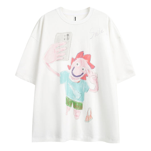 Playera Estampada con Diseño Graffiti Cartoon para Mujer - Image 5