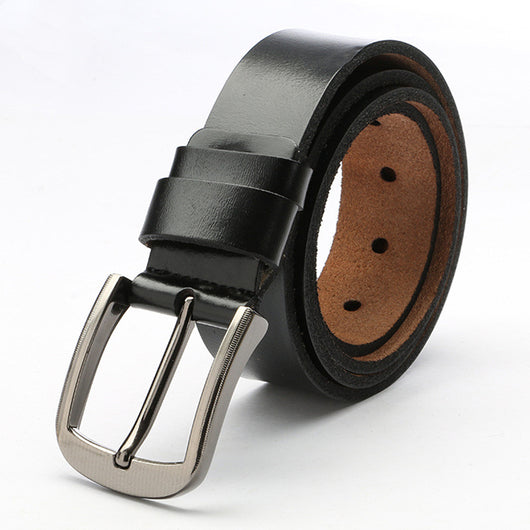 Cinturón de Cuero para Hombre con Hebilla Retro Pin - Estilo Explosivo - Image 14
