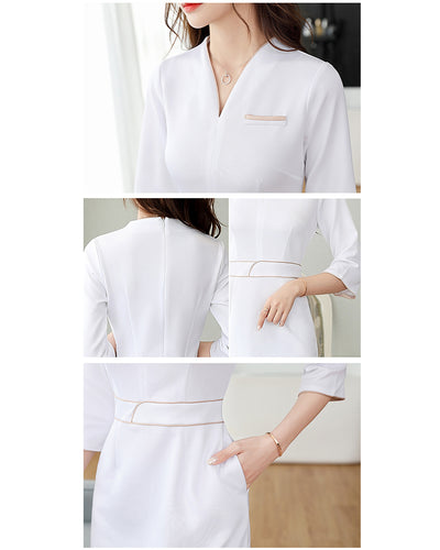 Uniforme Elástico para Joyería y Belleza con Mangas Medianas - Image 6