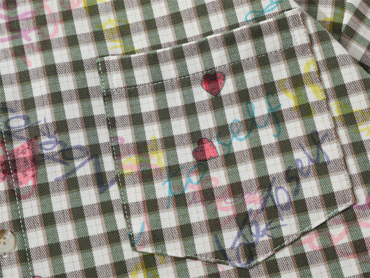 Camisa Suelta a Cuadros Manga Corta para Hombre - Image 9