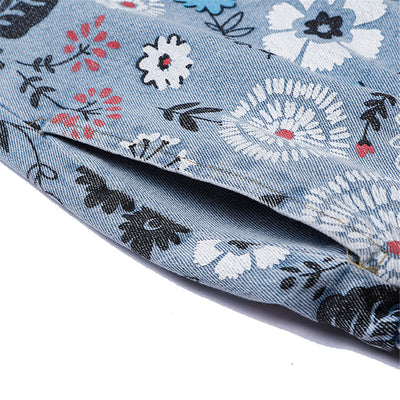 Jeans Estampados con Diseño Floral Doodle para Hombre - Image 8