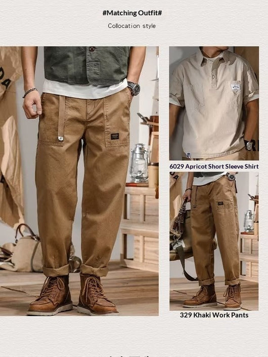 Pantalones Casuales Retro Americanos Talla Grande Rectos y Holgados - Image 12