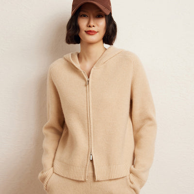 Cardigan Hoodie de Cachemira para Mujer con Cierre - Image 3
