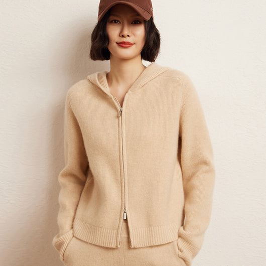 Cardigan Hoodie de Cachemira para Mujer con Cierre - Image 3