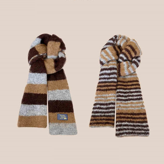 Bufanda Reversible de Rayas Dopamina para Mujer - Doble Cara y Contraste - Image 13