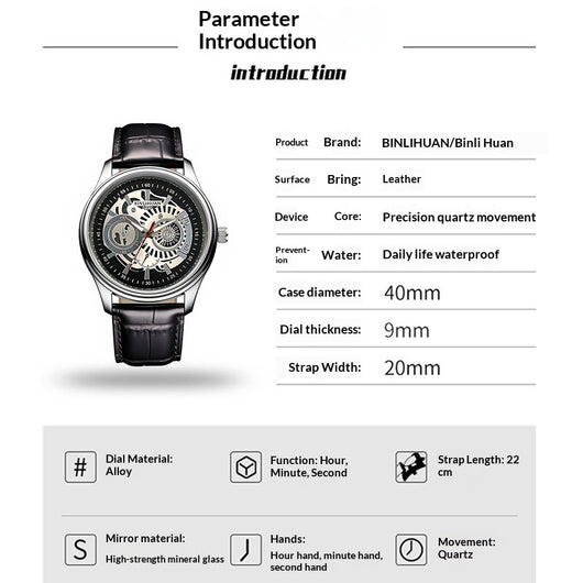 Reloj de Cuarzo Impermeable para Hombre con Estilo Moderno - Image 6