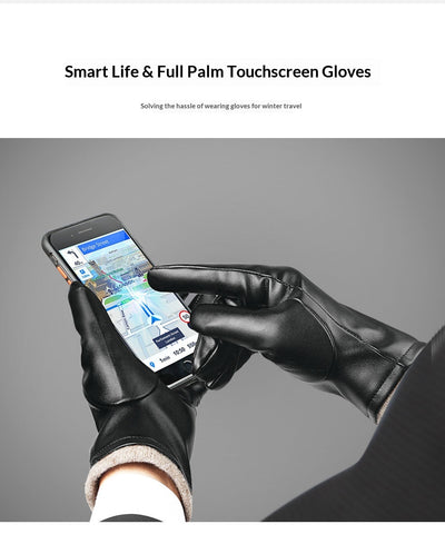 Guantes de Cuero para Hombre, Estilo Ejecutivo, Resistentes al Viento y Agua - Image 10