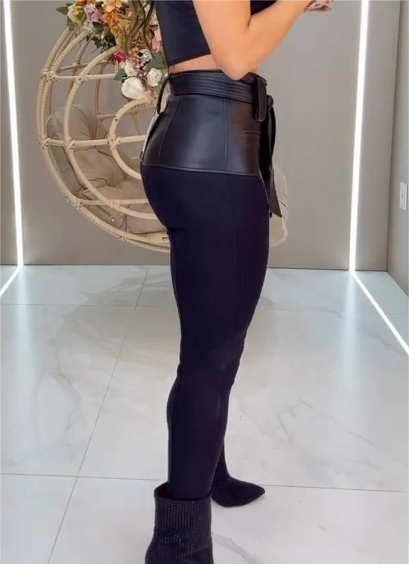 Cinturón de Cuero para Pantalones con Costuras Reforzadas