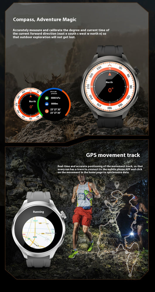 Reloj Deportivo Inteligente con Monitor de Frecuencia Cardíaca y Brújula - Image 35