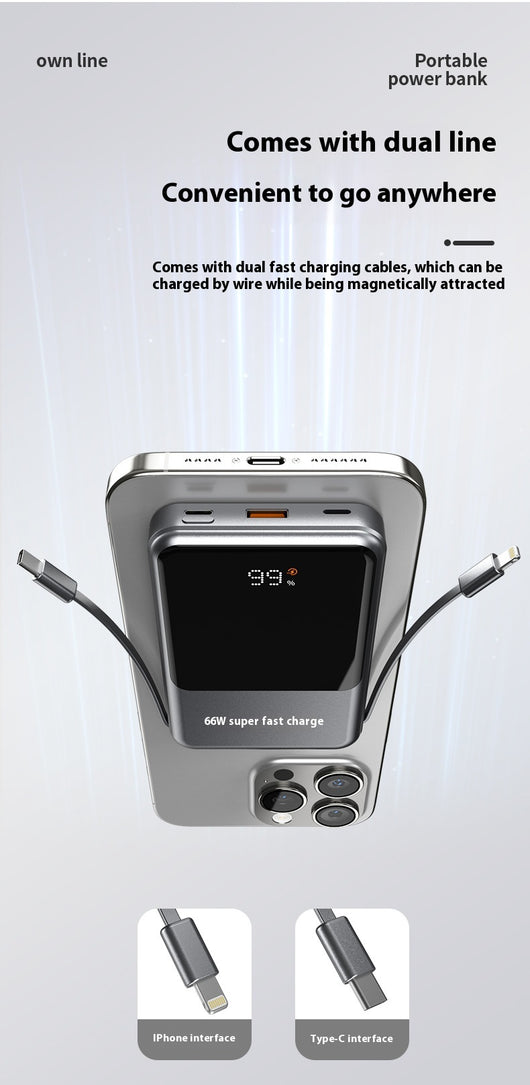 Banco de Energía Inalámbrico Magnético 66W de Carga Ultrarrápida - Image 21