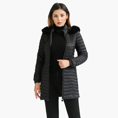 Abrigo Acolchado Ultraligero para Invierno - Parka Larga de Algodón Mujer - Image 15