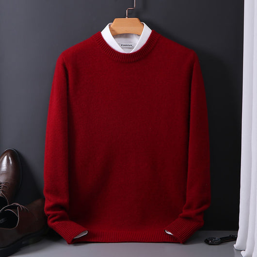 Suéter Holgado para Hombre Cuello Redondo Tejido Base Oversized - Image 8
