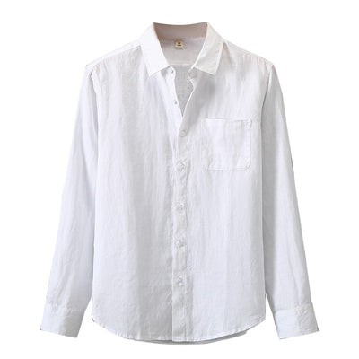 Camisa de Lino Suelta con Protección Solar de Manga Larga - Image 4