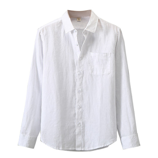 Camisa de Lino Suelta con Protección Solar de Manga Larga - Image 4