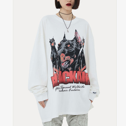 Playera de Manga Larga para Parejas con Efecto Desgastado - Image 11