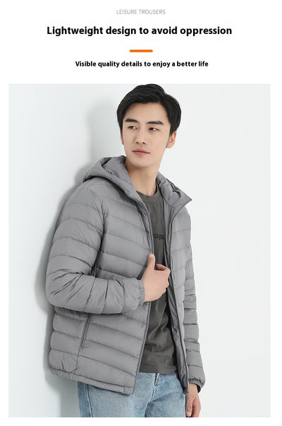 Chaqueta de Plumas para Hombre, Corte Slim Estilo Coreano - Image 30