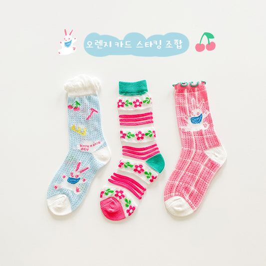Calcetines Frescos de Algodón para Niña con Diseño Ilustrado - Image 2