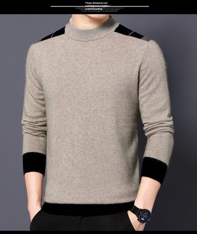 Suéter Cuello Alto Reversible de Terciopelo Manga Larga para Hombre - Image 19