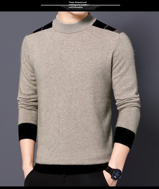 Suéter Cuello Alto Reversible de Terciopelo Manga Larga para Hombre - Image 19