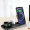 Cargador Inalámbrico Triple 15W Plegable - Compatible con Apple