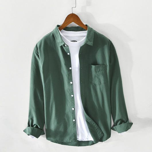 Camisa Hombre Manga Larga Oxford Transpirable Corte Suelto Artesanal - Image 10