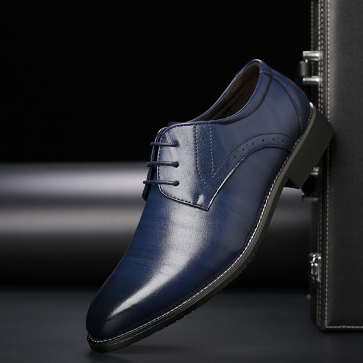 Zapatos de Cuero Británicos Talla Grande para Hombre - Image 8