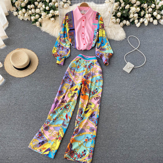 Conjunto Retro Elegante: Camisa Suelta y Pantalón de Temperamento Francés - Image 10
