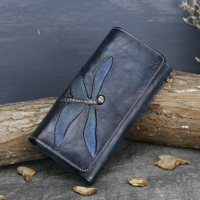 Billetera Larga de Cuero para Mujer con Diseño Mariposa - Image 7