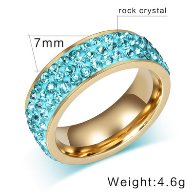 Anillo de Acero Titanio con Diamantes Brillantes - Joya Premium Full Diamond - Image 12