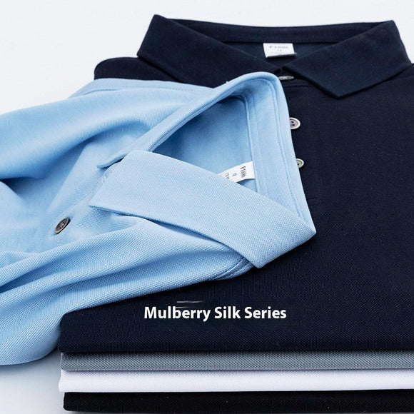 Polo de Seda Morera para Hombre - Camiseta Casual de Manga Corta