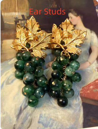 Aretes de Plata Artesanales con Diseño de Uva Vintage - Image 8