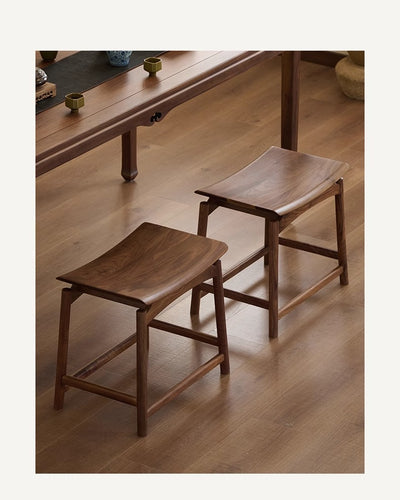 Taburete de Madera Nogal Macizo - Image 11