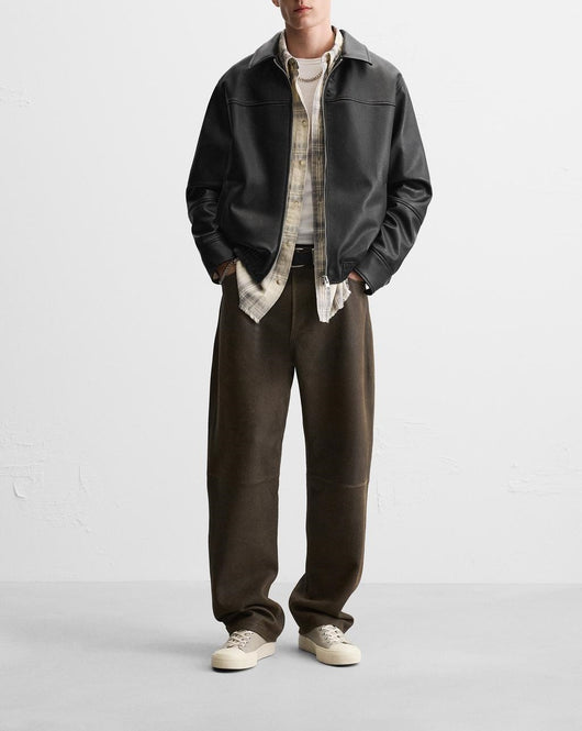 Chaqueta Biker de Cuero Sintético para Hombre - Image 7