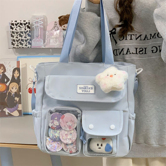 Bolsa Tote Escolar Japonesa de Gran Capacidad para Estudiantes