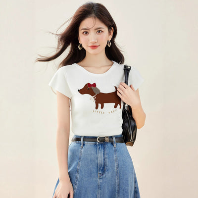 Chaleco Casual sin Mangas con Estampado de Cachorros y Mangas Murciélago - Image 2