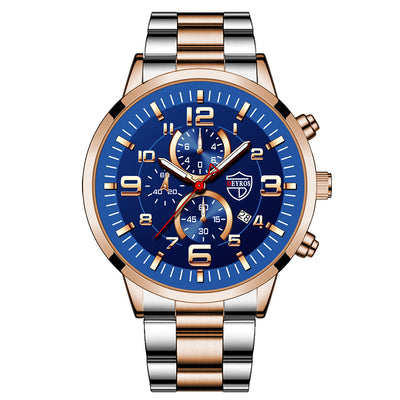Reloj para Hombre con Esfera Dorada Grande, Calendario Luminoso y Correa de Acero - Image 6