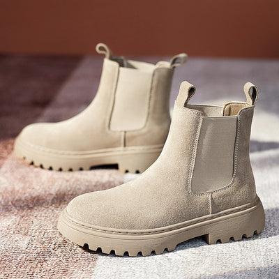 Botas Martin Mujer Estilo Británico Cuero Gamuza - Image 12