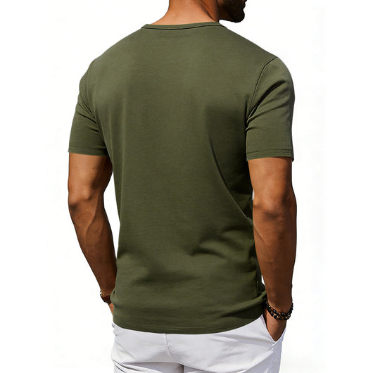 Playera Holgada Casual para Hombre con Cuello Amplio y Mangas Cortas - Image 35