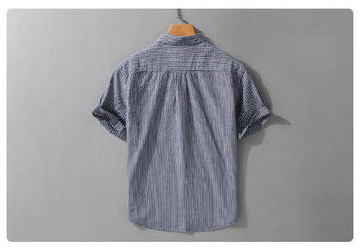 Camisa Casual de Algodón Manga Corta para Hombre - Versátil y Moderna - Image 12